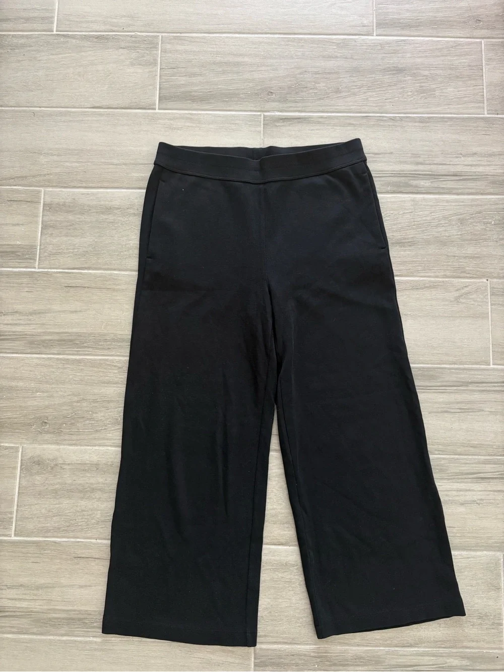 Madewell Black Pull On Wide Leg Pants